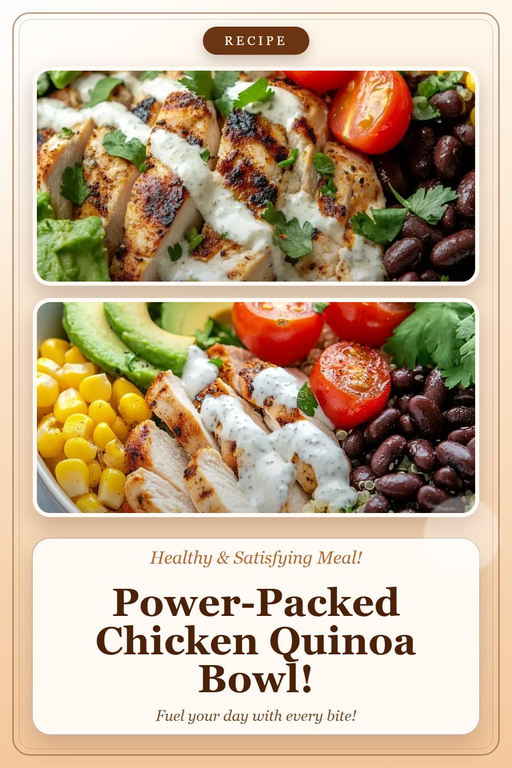 Pin: Easy High Protein Chicken Bowl You’ll Love