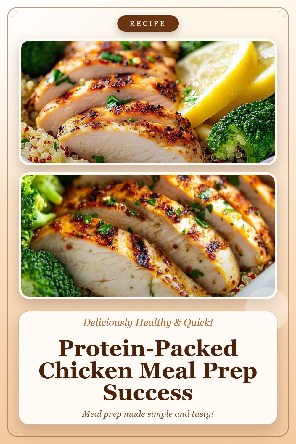 Pin: Quick High Protein Chicken Meal Prep