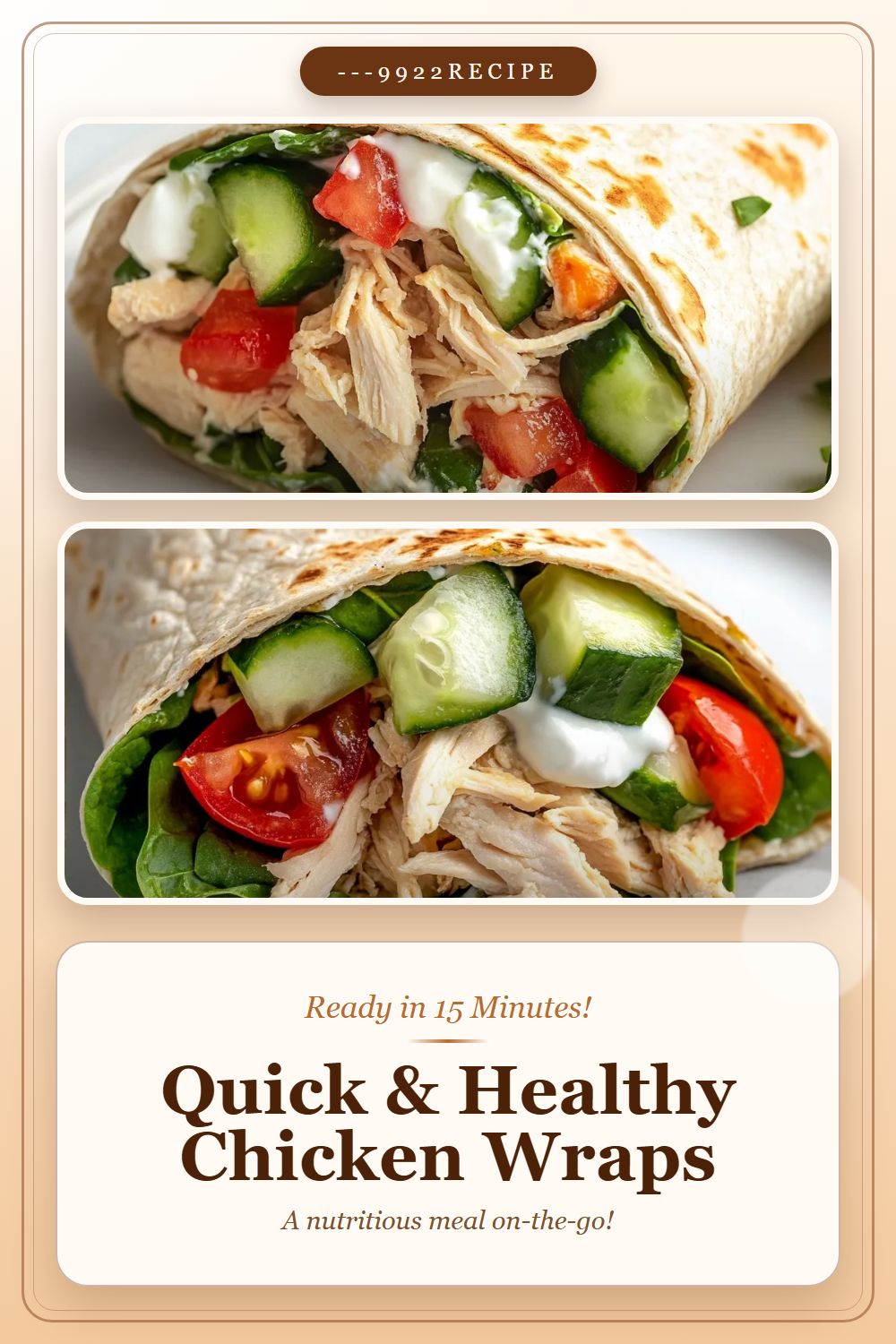 Pin: High Protein Chicken Wrap for Busy Days