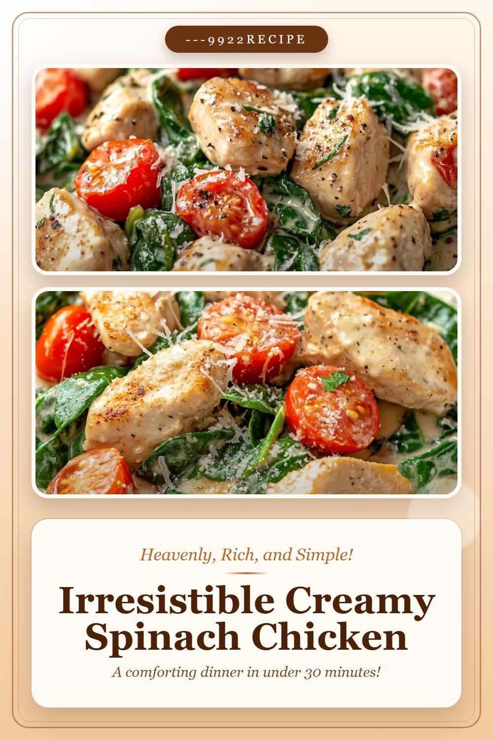 Pin: Creamy High Protein Chicken Skillet